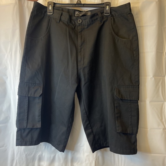 JEANSTATION Superior 2020 Men's Black Cargo Shorts Wide Leg Baggie Sz 40 - Picture 3 of 13